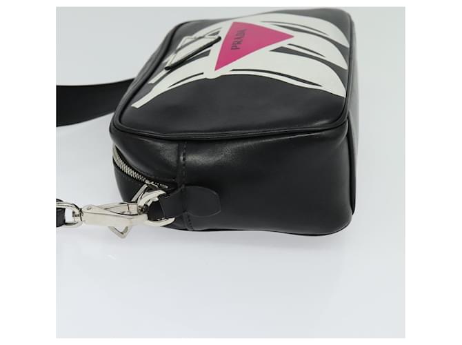 Borsa a Spalla PRADA in Pelle Nera Argento Auth BD1348V Nero - vista 3