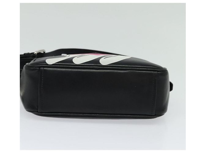 Borsa a Spalla PRADA in Pelle Nera Argento Auth BD1348V Nero - vista 5