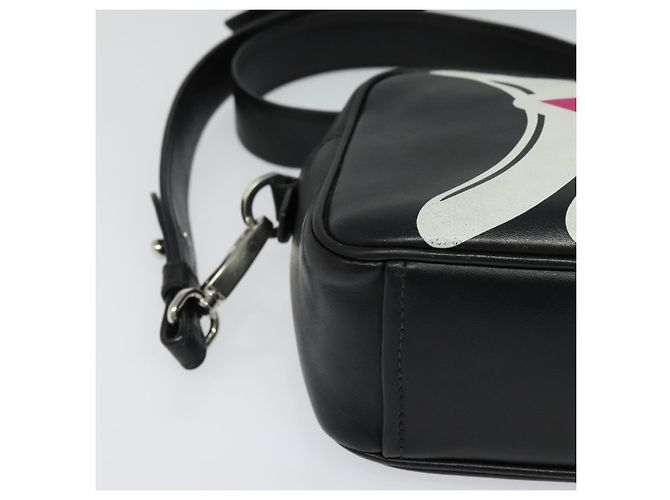 Borsa a Spalla PRADA in Pelle Nera Argento Auth BD1348V Nero - vista 9