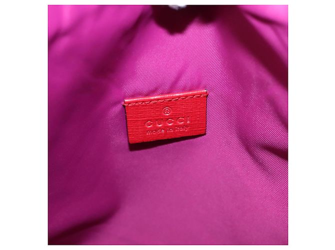 Gucci Zaino GG Supreme Sherry Line in PVC beige multicolore 550775 Auth 108606V Rosso - vista 20