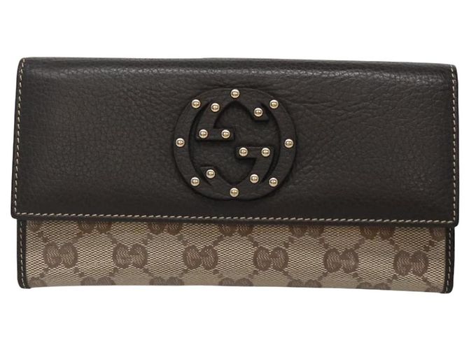 GUCCI GG Cartera Larga de Cristal Beige 231843 Auth ki5651V - vista 13