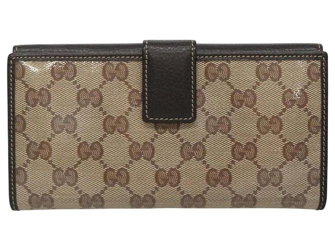 GUCCI GG Cartera Larga de Cristal Beige 231843 Auth ki5651V - vista 2