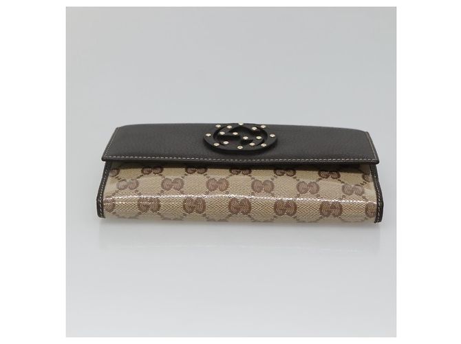 GUCCI GG Cartera Larga de Cristal Beige 231843 Auth ki5651V - vista 6