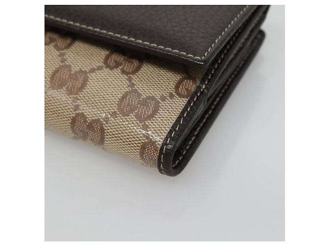 GUCCI GG Cartera Larga de Cristal Beige 231843 Auth ki5651V - vista 7