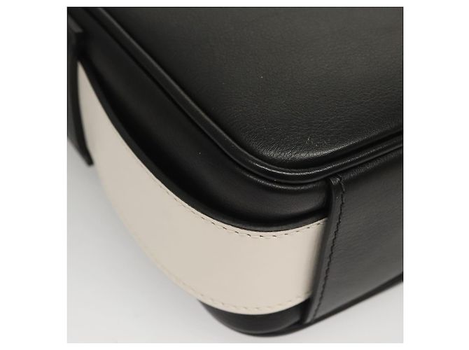 Borsa a Spalla in Pelle Nera e Bianca Auth 117019V di PRADA Nero Bianco - vista 16
