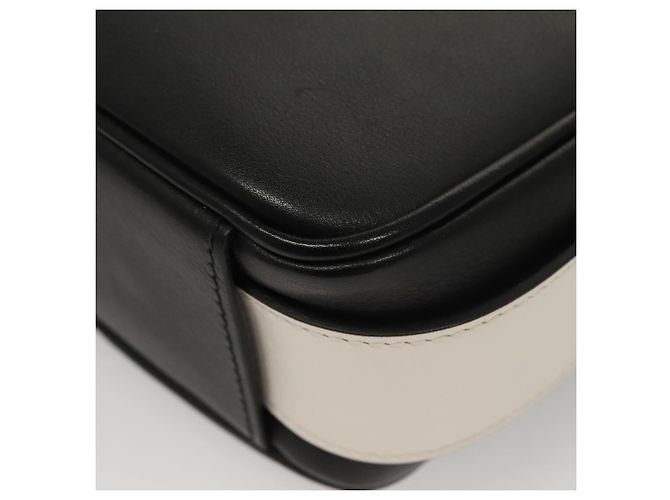 Borsa a Spalla in Pelle Nera e Bianca Auth 117019V di PRADA Nero Bianco - vista 17