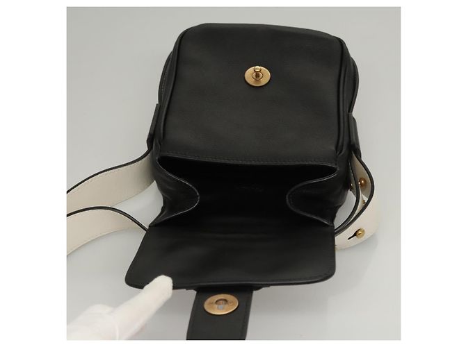 Borsa a Spalla in Pelle Nera e Bianca Auth 117019V di PRADA Nero Bianco - vista 19