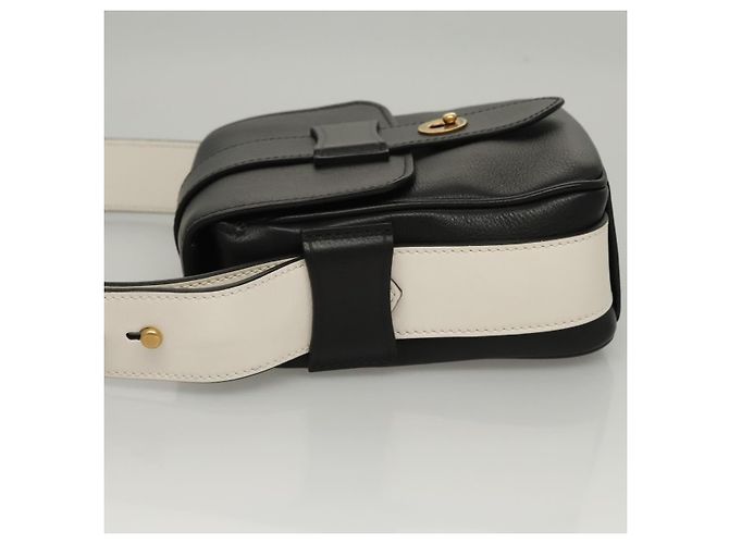 Borsa a Spalla in Pelle Nera e Bianca Auth 117019V di PRADA Nero Bianco - vista 4
