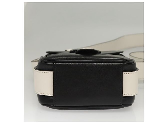 Borsa a Spalla in Pelle Nera e Bianca Auth 117019V di PRADA Nero Bianco - vista 5