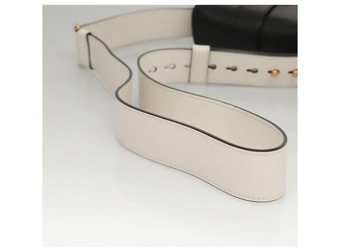 Borsa a Spalla in Pelle Nera e Bianca Auth 117019V di PRADA Nero Bianco - vista 7
