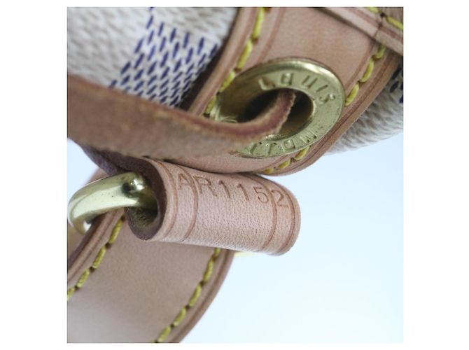 LOUIS VUITTON Borsa a Spalla Noe Damier Azur N42222 LV Auth 21577SV - vista 11