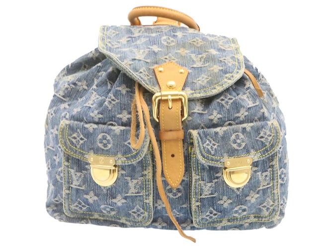 LOUIS VUITTON Zaino Monogram Denim GM Blu M95056 LV Auth 23405V - vista 2