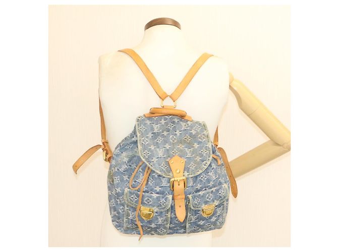 LOUIS VUITTON Zaino Monogram Denim GM Blu M95056 LV Auth 23405V - vista 27