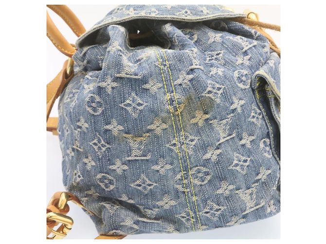 LOUIS VUITTON Zaino Monogram Denim GM Blu M95056 LV Auth 23405V - vista 5