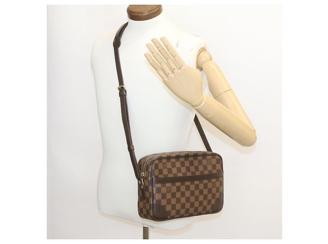 LOUIS VUITTON Borsa a Spalla Trocadero 27 Damier Ebene N48085 LV Auth 27264SAV - vista 22