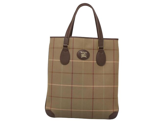 Autre Marque Burberrys Nova Check Tote Bag aus Canvas Beige Gold Auth bs28014 Golden - Ansicht 13