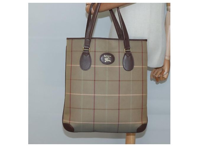 Autre Marque Burberrys Nova Check Tote Bag aus Canvas Beige Gold Auth bs28014 Golden - Ansicht 19