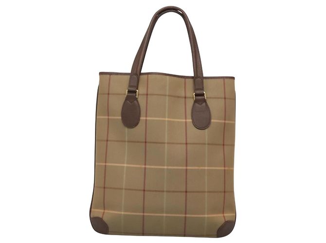 Autre Marque Burberrys Nova Check Tote Bag aus Canvas Beige Gold Auth bs28014 Golden - Ansicht 2