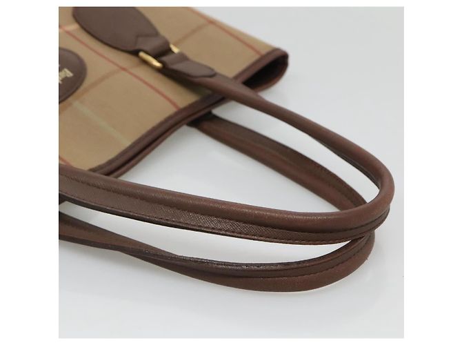 Autre Marque Burberrys Nova Check Tote Bag aus Canvas Beige Gold Auth bs28014 Golden - Ansicht 7