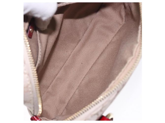 Céline Borsa a Spalla in Tela Macadam CELINE Beige Oro Auth gh228 D'oro - vista 11