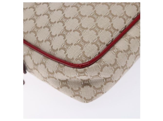 Céline Borsa a Spalla in Tela Macadam CELINE Beige Oro Auth gh228 D'oro - vista 14