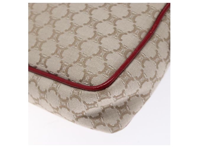 Céline Borsa a Spalla in Tela Macadam CELINE Beige Oro Auth gh228 D'oro - vista 15