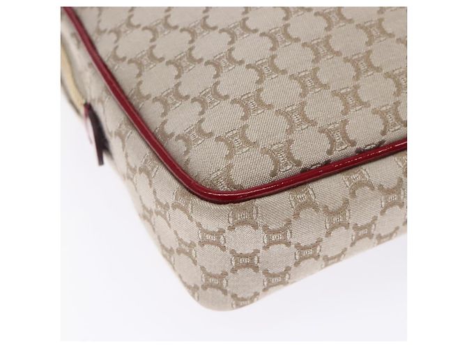 Céline Borsa a Spalla in Tela Macadam CELINE Beige Oro Auth gh228 D'oro - vista 16