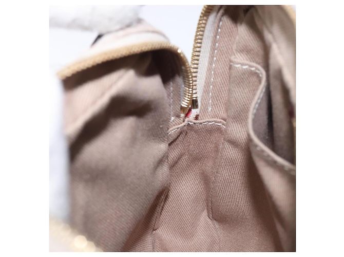 Céline Borsa a Spalla in Tela Macadam CELINE Beige Oro Auth gh228 D'oro - vista 20