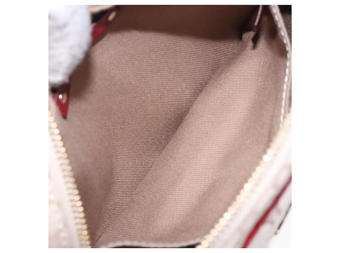Céline Borsa a Spalla in Tela Macadam CELINE Beige Oro Auth gh228 D'oro - vista 21
