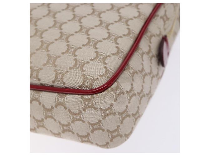 Céline Borsa a Spalla in Tela Macadam CELINE Beige Oro Auth gh228 D'oro - vista 9