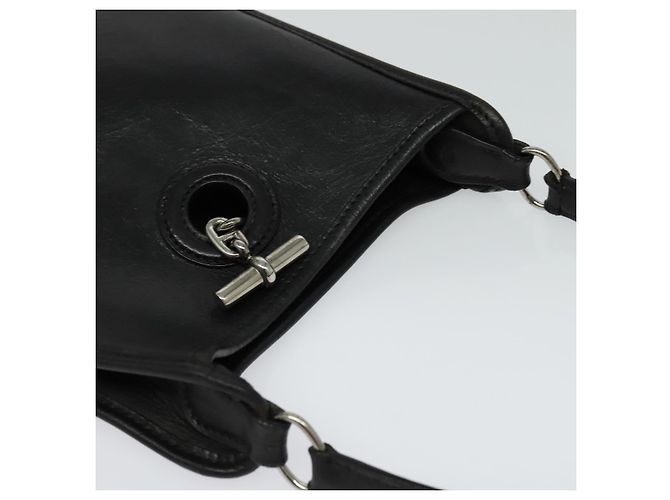 Hermès HERMES Borsa a Spalla Vespa TPM in Pelle Nera Auth bs27999 Nero - vista 6
