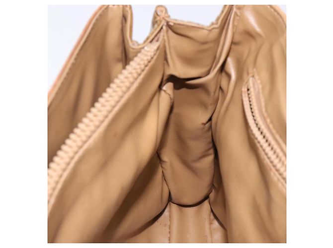 Céline Borsa a mano in tela Macadam CELINE PVC beige oro Auth bs27832 D'oro - vista 21