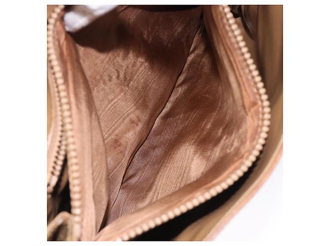 Céline Borsa a mano in tela Macadam CELINE PVC beige oro Auth bs27832 D'oro - vista 22