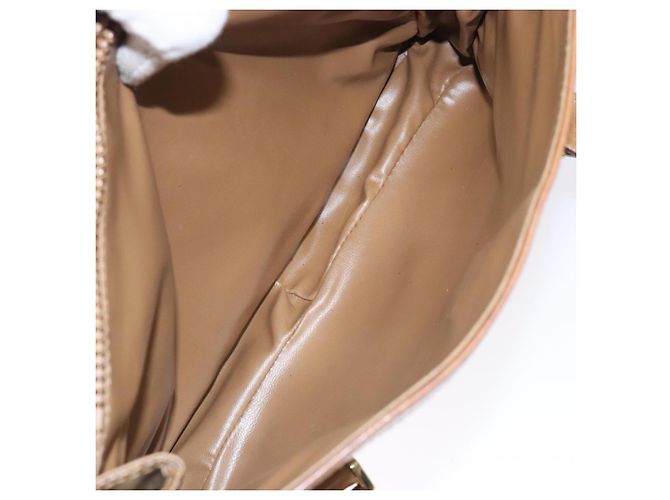 Céline Borsa a mano in tela Macadam CELINE PVC beige oro Auth bs27832 D'oro - vista 23