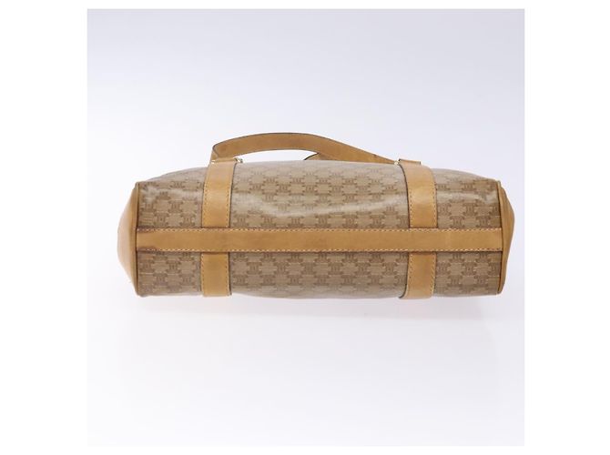 Céline Borsa a mano in tela Macadam CELINE PVC beige oro Auth bs27832 D'oro - vista 5