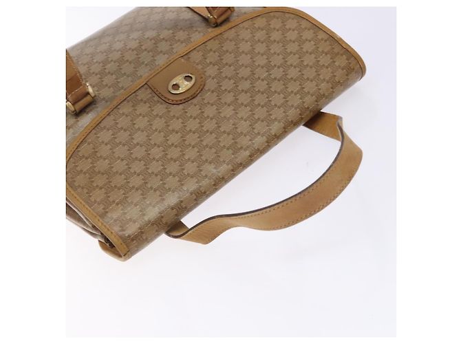 Céline Borsa a mano in tela Macadam CELINE PVC beige oro Auth bs27832 D'oro - vista 6