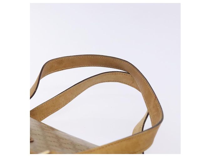 Céline Borsa a mano in tela Macadam CELINE PVC beige oro Auth bs27832 D'oro - vista 8
