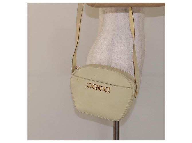 Borsa a Spalla Gancini in Camoscio Beige Oro Salvatore Ferragamo Auth bs27824 D'oro - vista 22