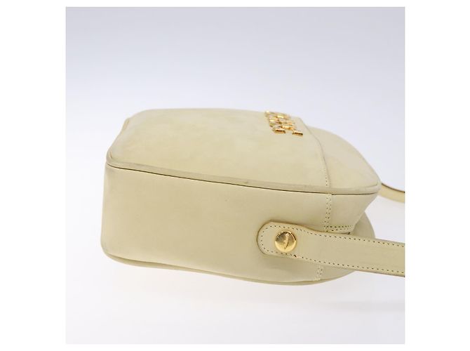 Borsa a Spalla Gancini in Camoscio Beige Oro Salvatore Ferragamo Auth bs27824 D'oro - vista 3