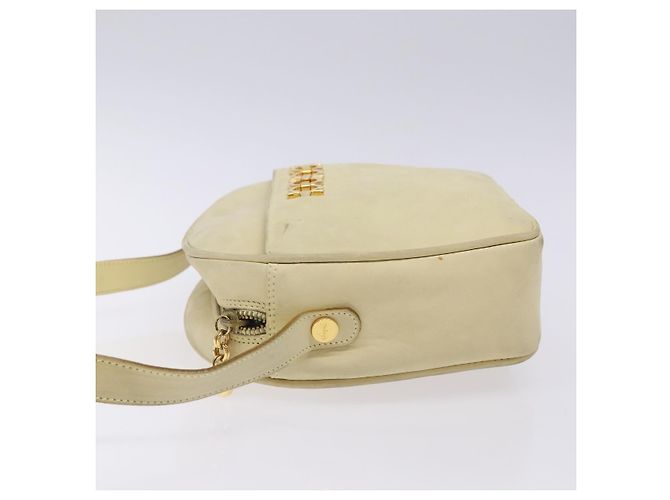 Borsa a Spalla Gancini in Camoscio Beige Oro Salvatore Ferragamo Auth bs27824 D'oro - vista 4