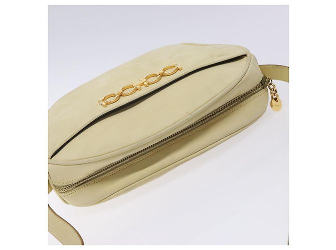 Borsa a Spalla Gancini in Camoscio Beige Oro Salvatore Ferragamo Auth bs27824 D'oro - vista 6