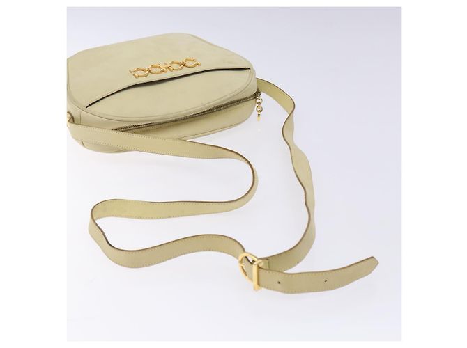 Borsa a Spalla Gancini in Camoscio Beige Oro Salvatore Ferragamo Auth bs27824 D'oro - vista 7