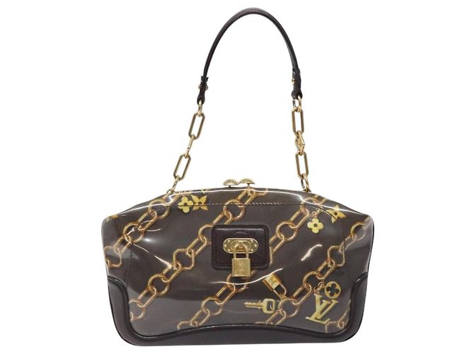 LOUIS VUITTON Monogram Charm Borsa Chiusura Marrone Scuro M95155 LV Auth 131805 - vista 13