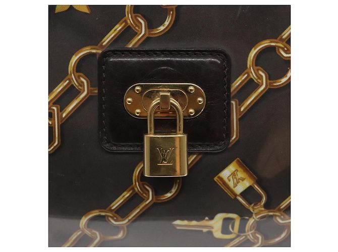 LOUIS VUITTON Monogram Charm Borsa Chiusura Marrone Scuro M95155 LV Auth 131805 - vista 17