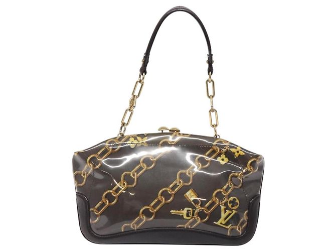 LOUIS VUITTON Monogram Charm Borsa Chiusura Marrone Scuro M95155 LV Auth 131805 - vista 2