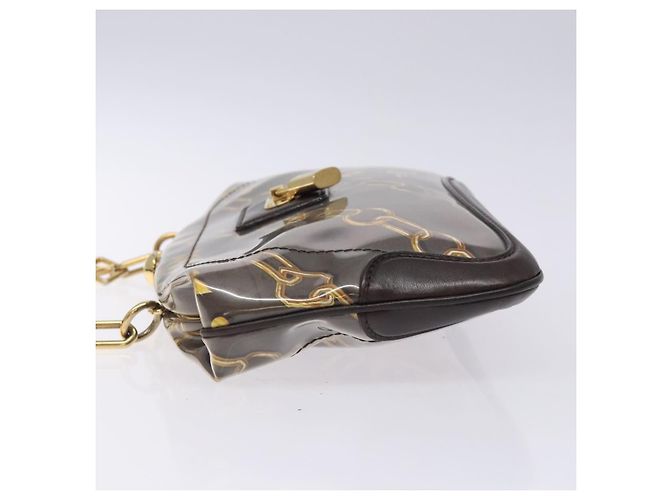 LOUIS VUITTON Monogram Charm Borsa Chiusura Marrone Scuro M95155 LV Auth 131805 - vista 4