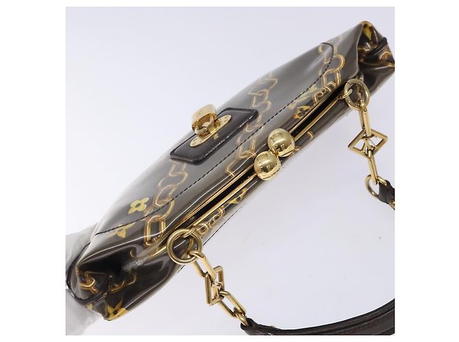 LOUIS VUITTON Monogram Charm Borsa Chiusura Marrone Scuro M95155 LV Auth 131805 - vista 6