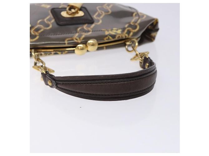 LOUIS VUITTON Monogram Charm Borsa Chiusura Marrone Scuro M95155 LV Auth 131805 - vista 7