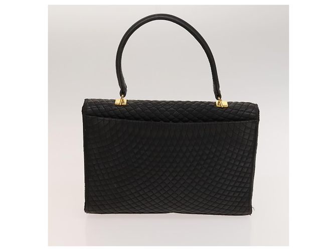 BALLY Borsa a Mano in Pelle PVC 2 Set Nero Marrone Oro Auth 131567 D'oro - vista 11