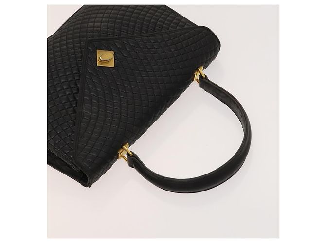 BALLY Borsa a Mano in Pelle PVC 2 Set Nero Marrone Oro Auth 131567 D'oro - vista 13